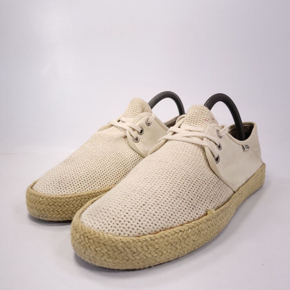 Vans Off the Wall Lace Up Athletic Shoe Womens Size 9 721278 Beige